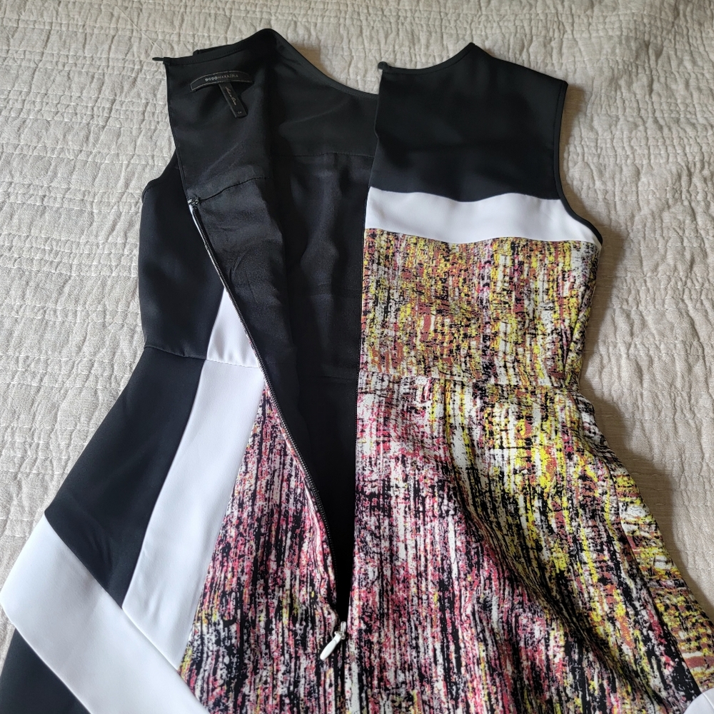 BCBGMaxAzria Alessandra‎ Business Casual Asymmetric Mini Sheath Dress Size 4 - Picture 10 of 15